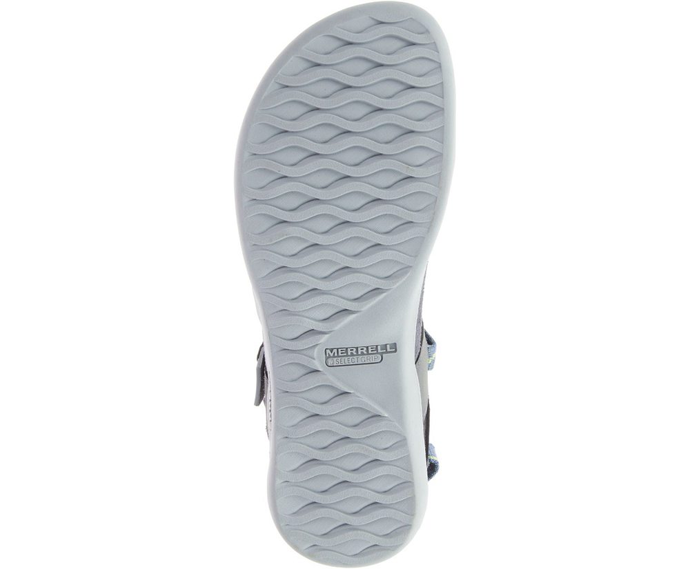 Merrell Sandals Grey/Blue - District Mendi Backstrap - Womens 87SWPTUHX